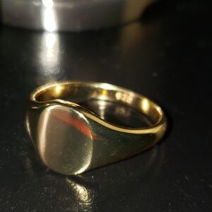 Vermeil 18K & 925 Signet Ring 9